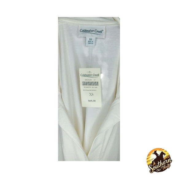 Coldwater Creek Cream Pullover Hoodie - Picture 4 of 6